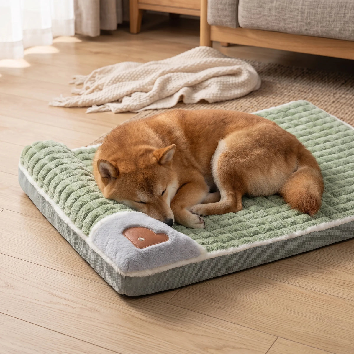 Warm Winter Pet Mat With Quilted Top