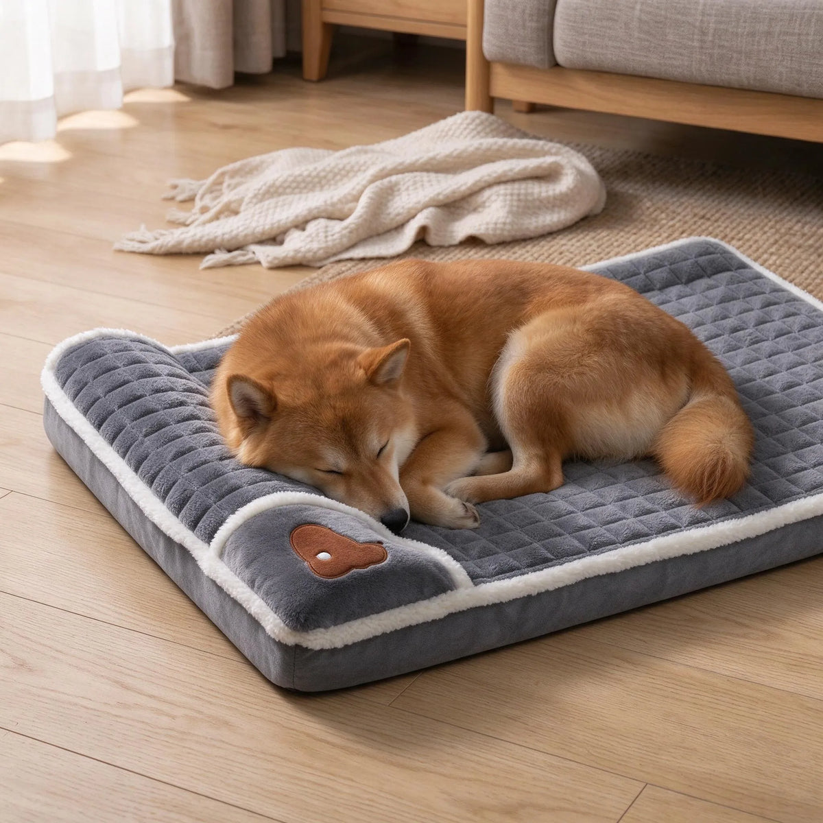 Warm Winter Pet Mat With Quilted Top