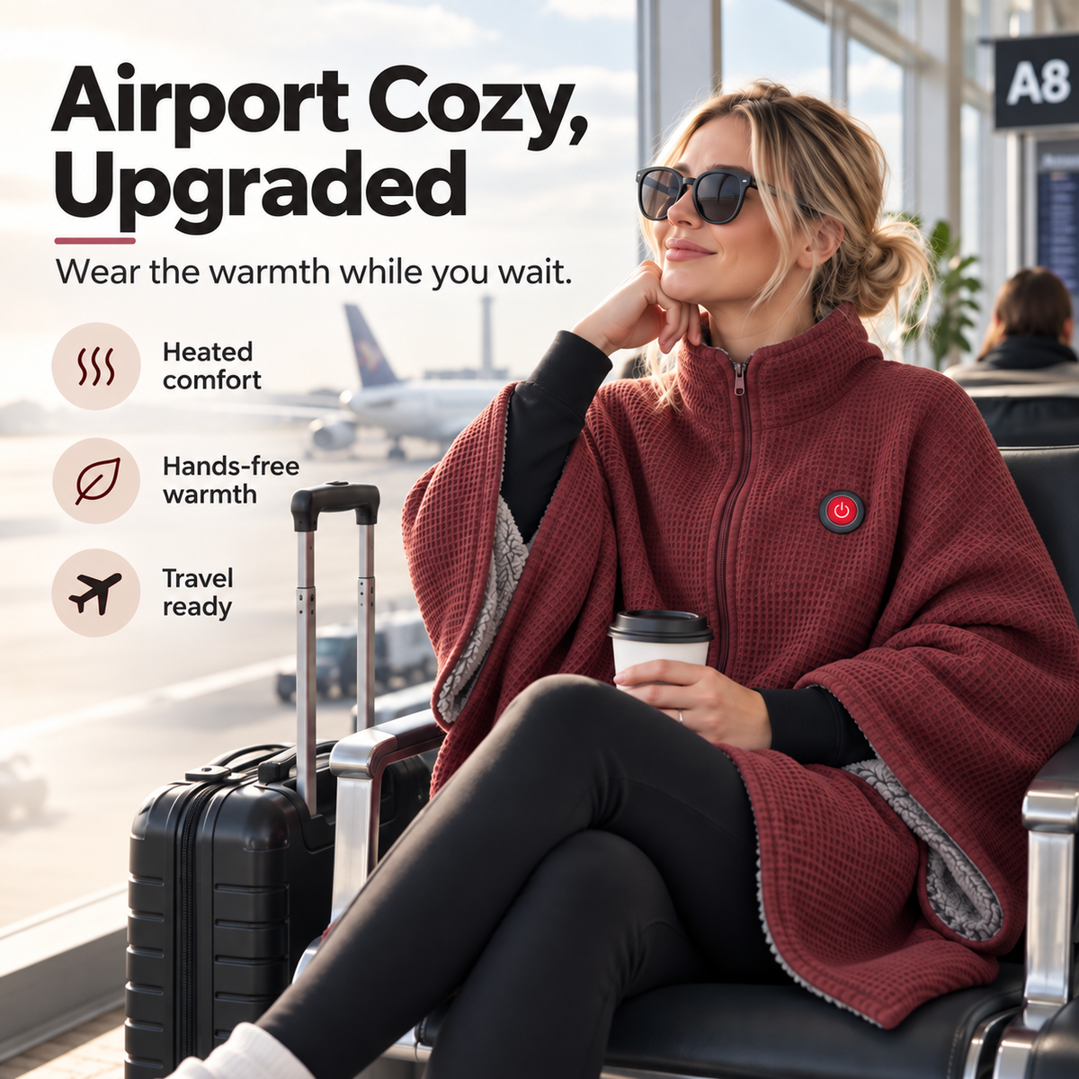 Wearable Heated Blanket – Hands-Free Desk Warmth