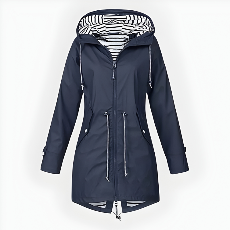 Wexonil | Women's Long Waterproof Rain Jacket with Breathable Fabric for Fast Commutes
