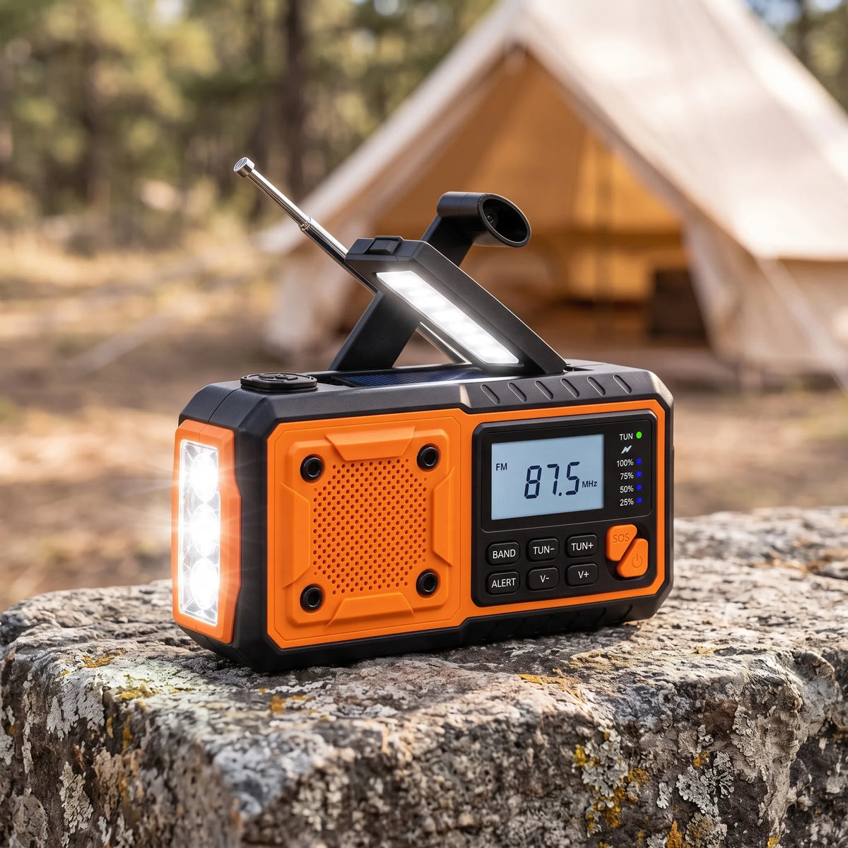 Wind Up Portable Radio With Solar Charging