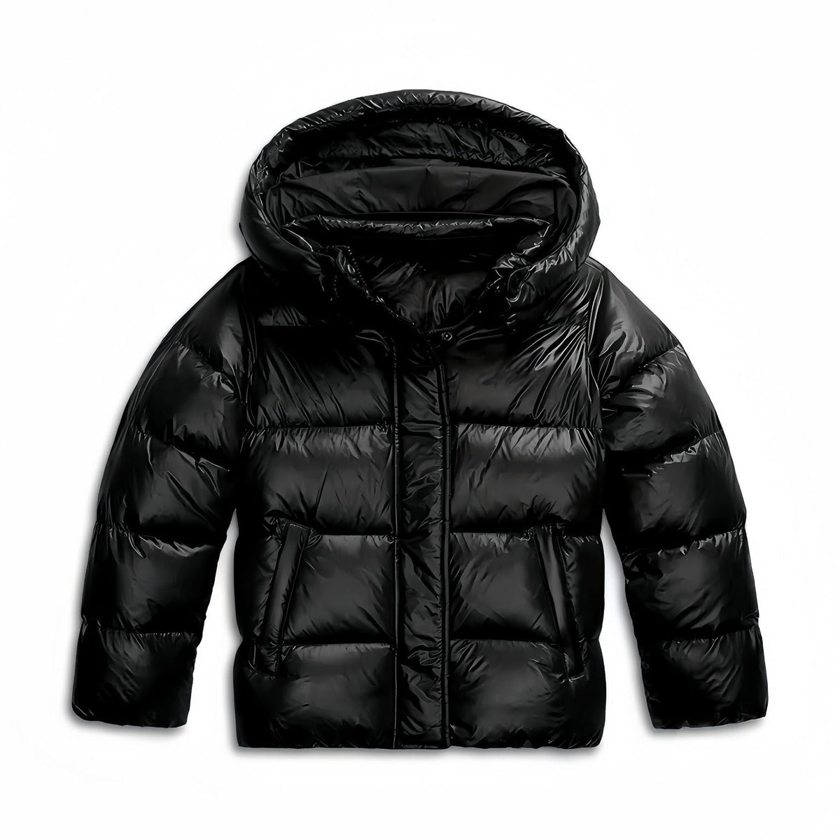 Women's Winter Jacket with Fixed Hood & Wind Protection