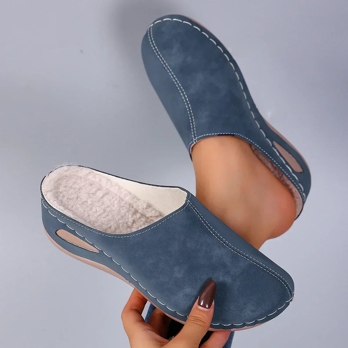 Wolmere | Plush-Lined Orthopaedic Slippers for Chilly Mornings