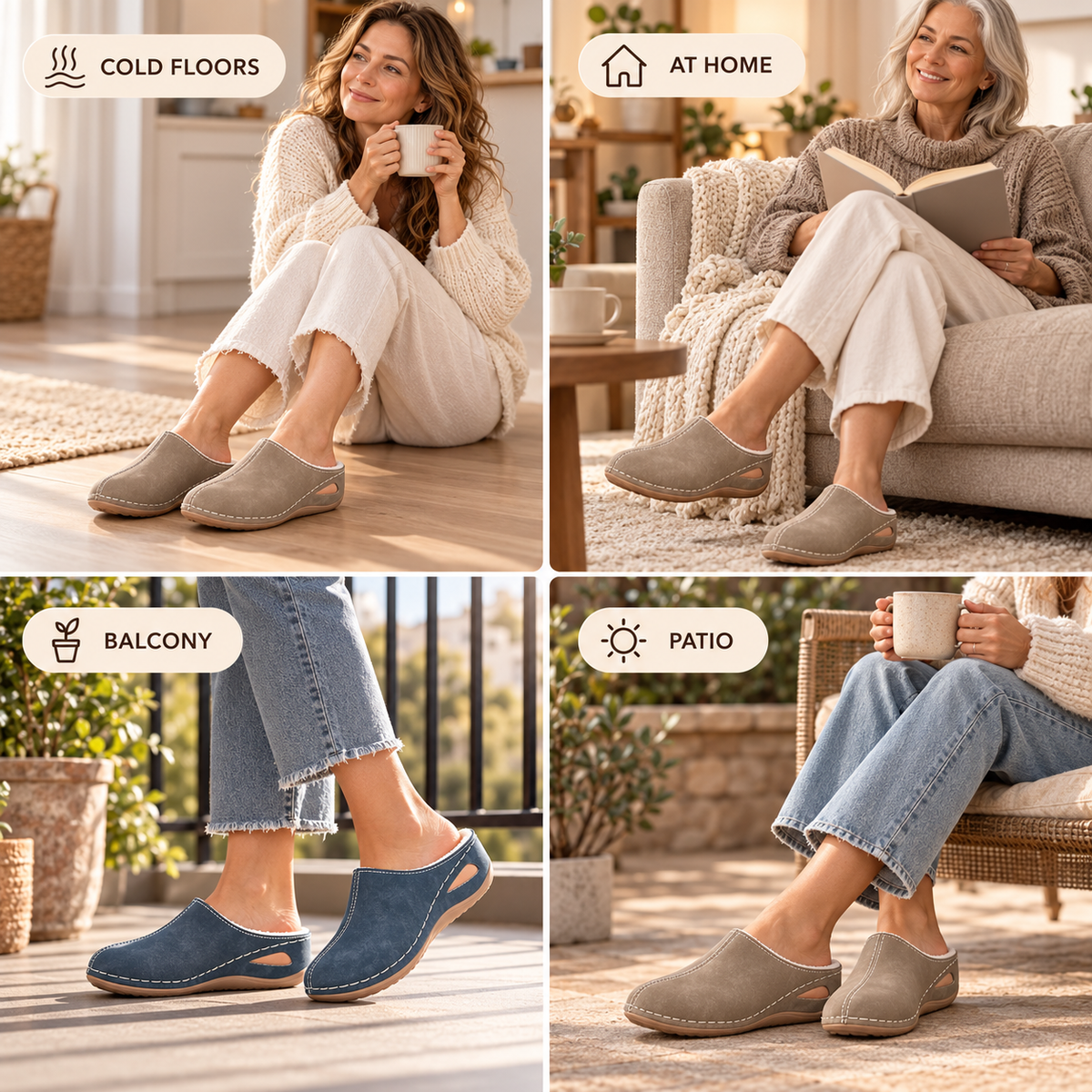 Wolmere | Plush-Lined Orthopaedic Slippers for Chilly Mornings