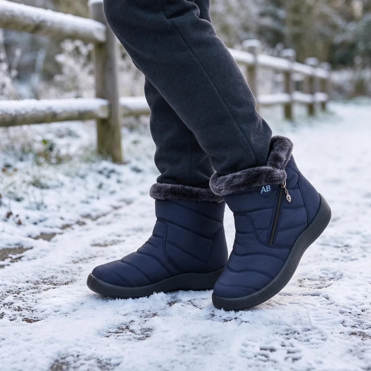 Women's Snow Boots Size 6 - Waterproof Ankle Winter Boots