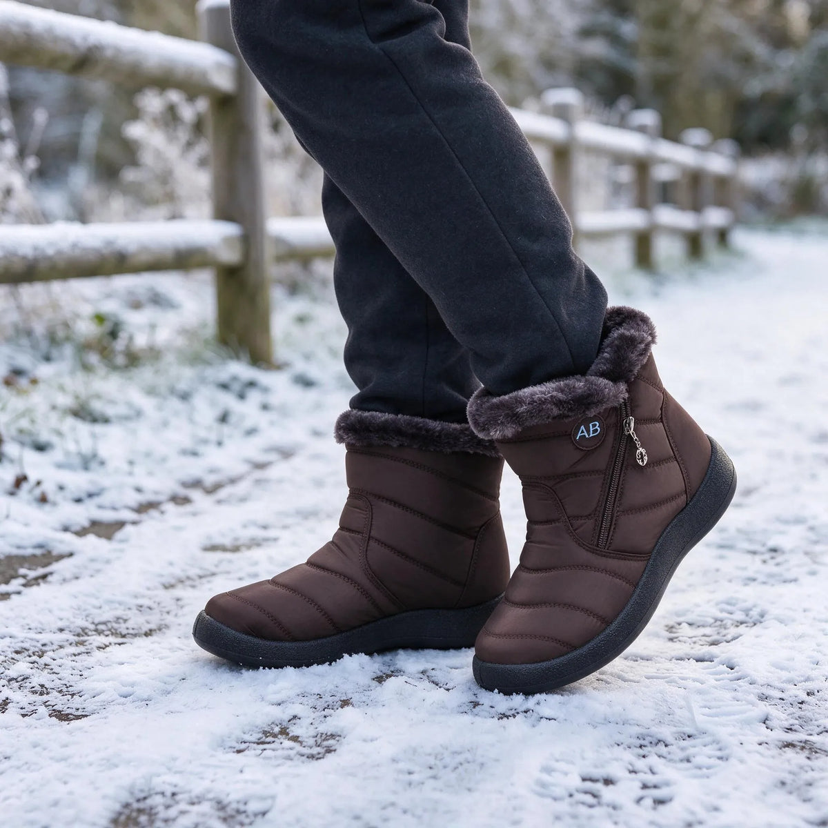 Women's Snow Boots Size 6 - Waterproof Ankle Winter Boots