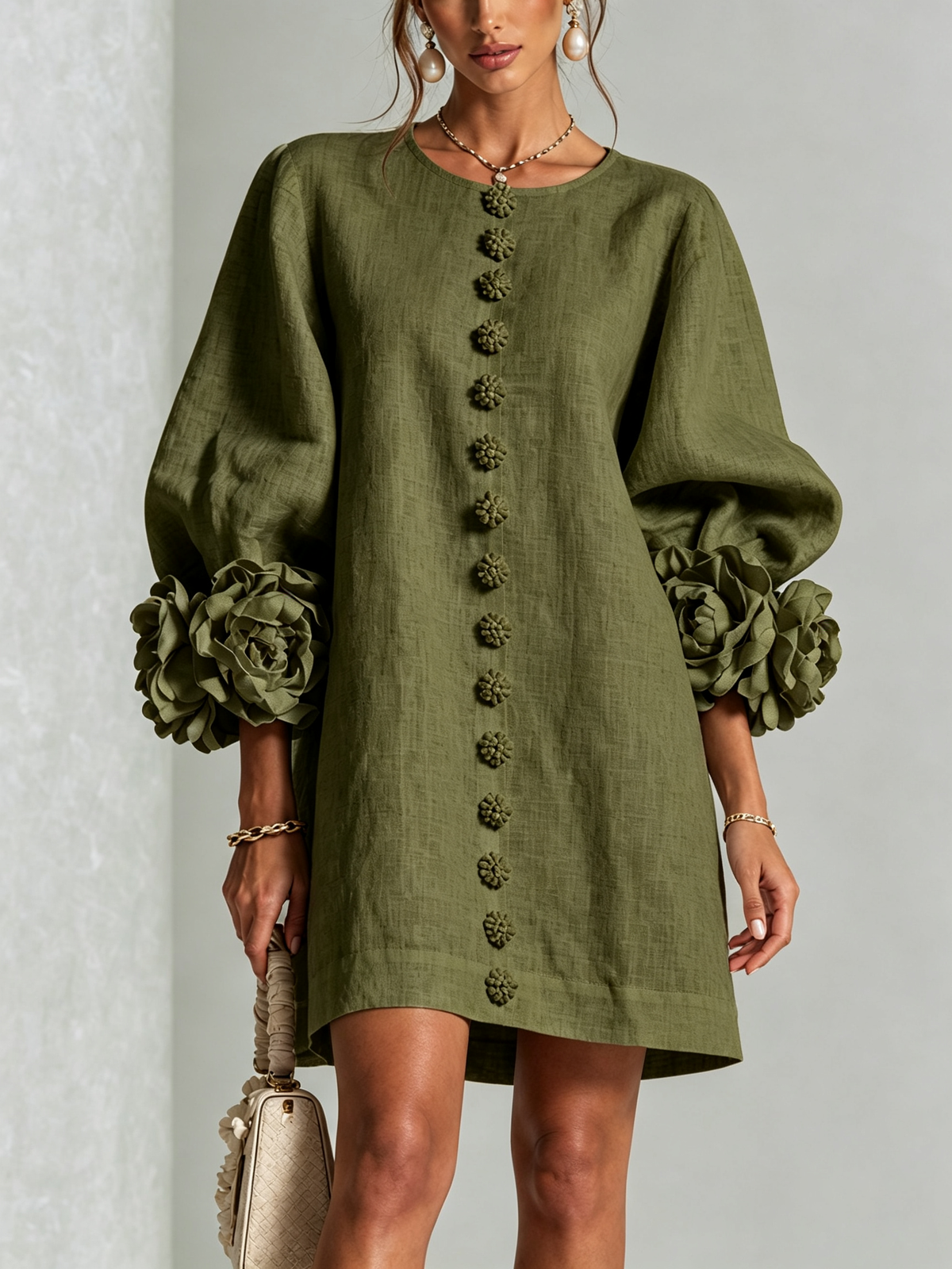 Sculptural Shift Dress