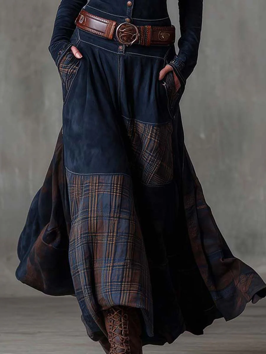 Maxi Suede Dress with Belt