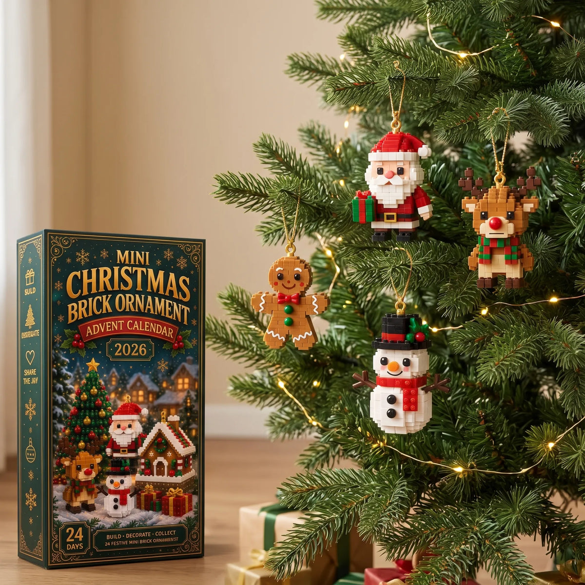 Yuletra | Family Christmas Advent Calendar with 24 Mini Building Sets to Build Together