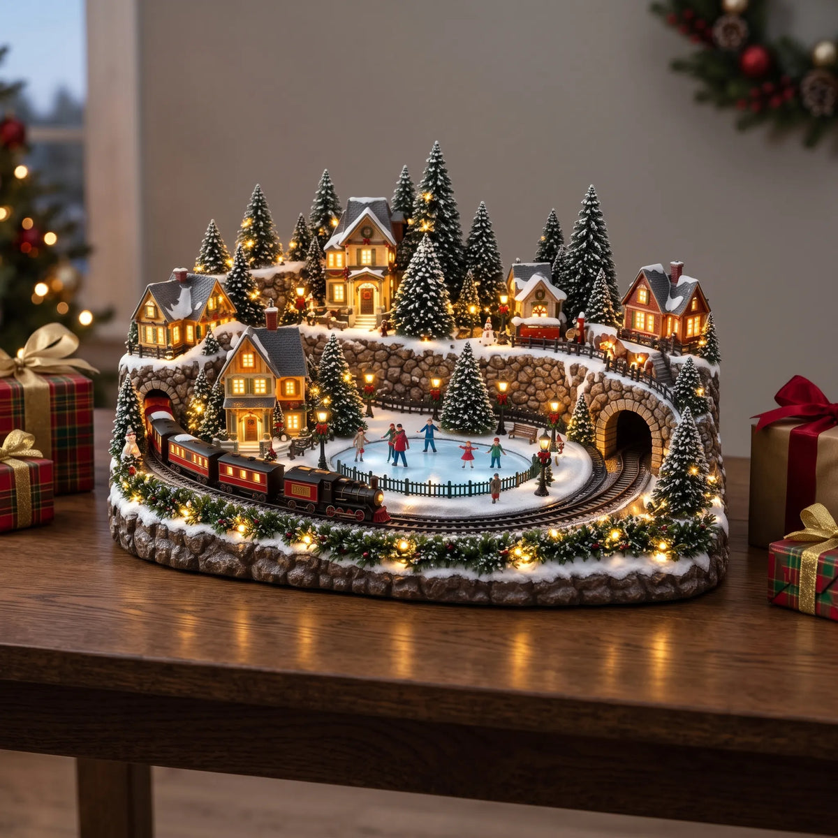 Yulmora | Family Christmas Train Village with Skating Rink