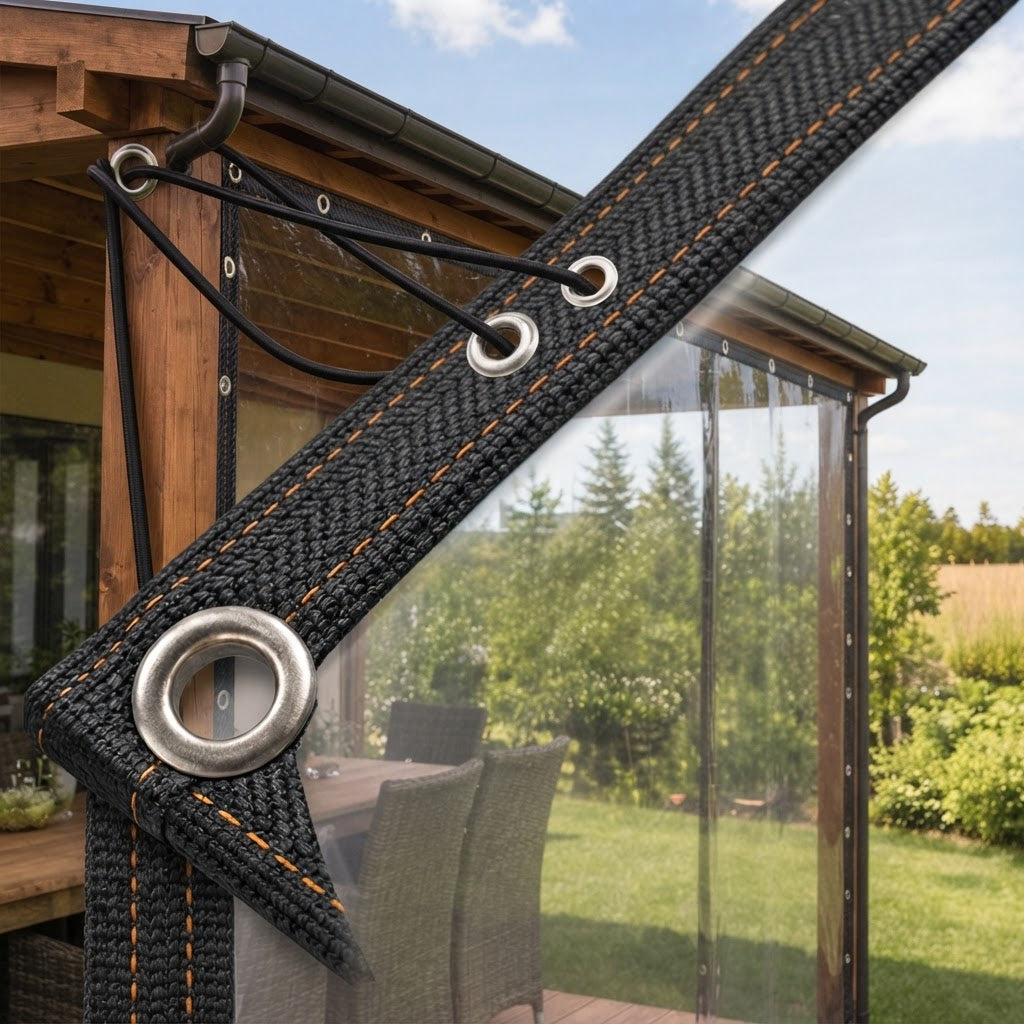 Zentavo | Clear Balcony Weather Screen Tarpaulin