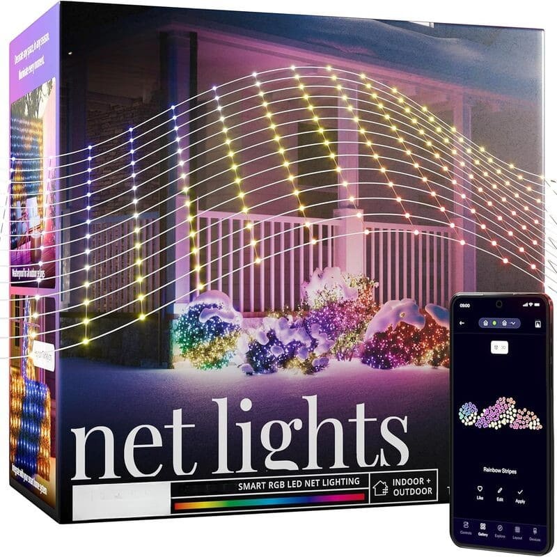 Zentavo | Smart RGBIC Balcony Railing LED Net Lights