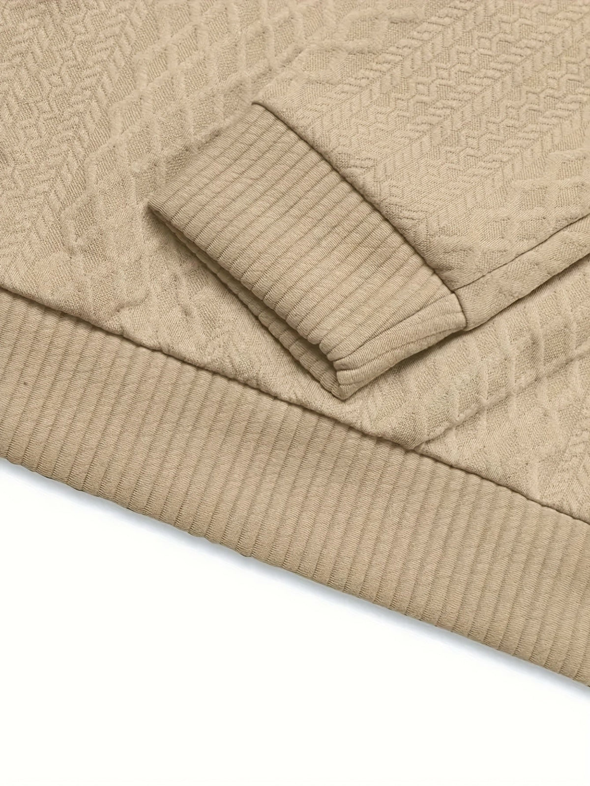 Textured Stand-Collar Pullover