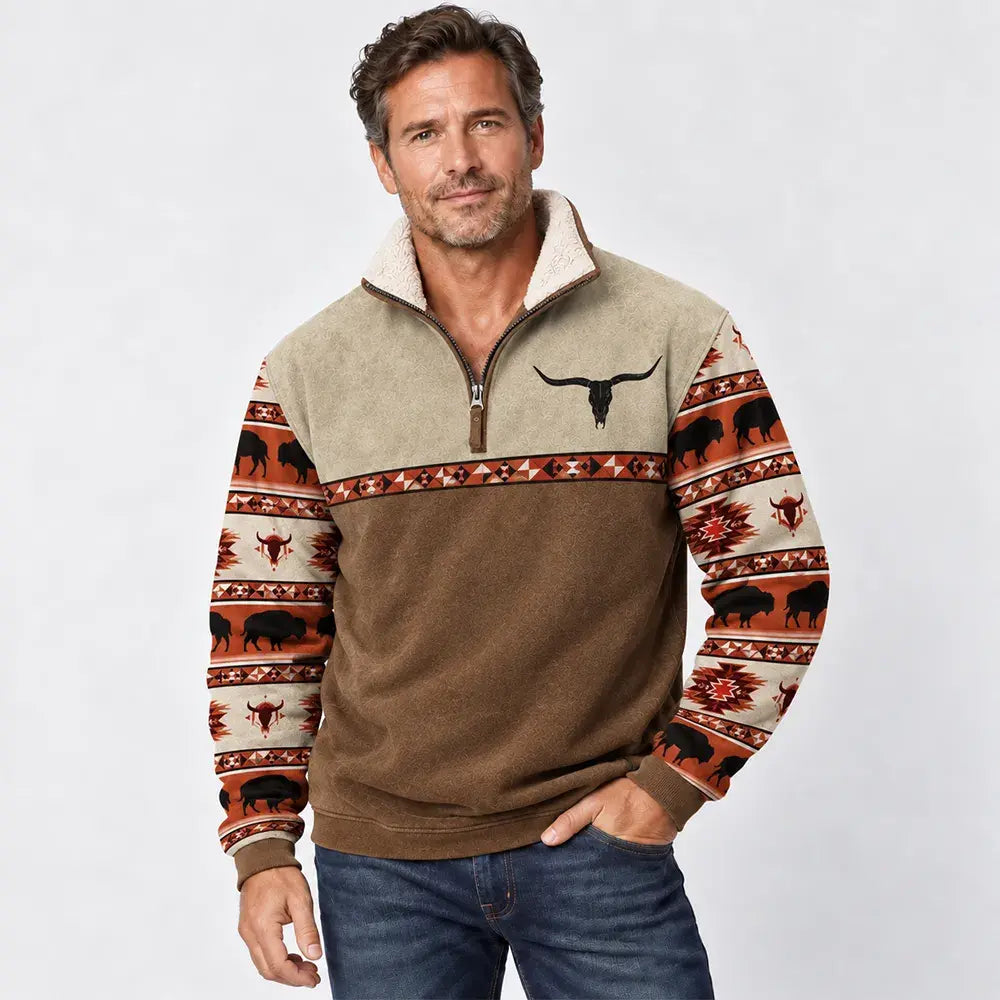 Modern Men's Long Sleeve T-Shirt with 3D Print for Autumn/Winter