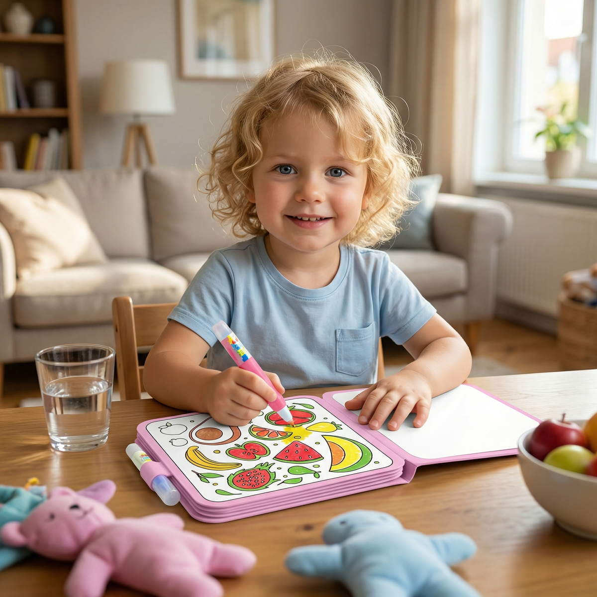 Magic Water Coloring Book – Reusable Mess-Free Coloring Book for Kids