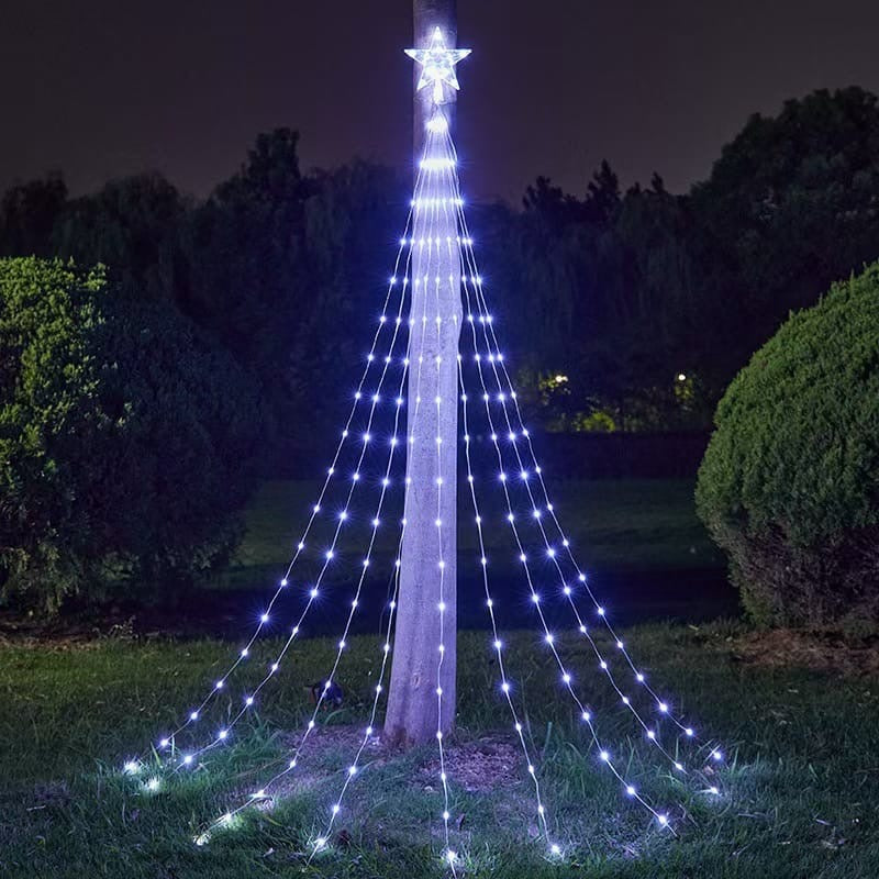 Smart RGB Waterfall Christmas Tree Lights