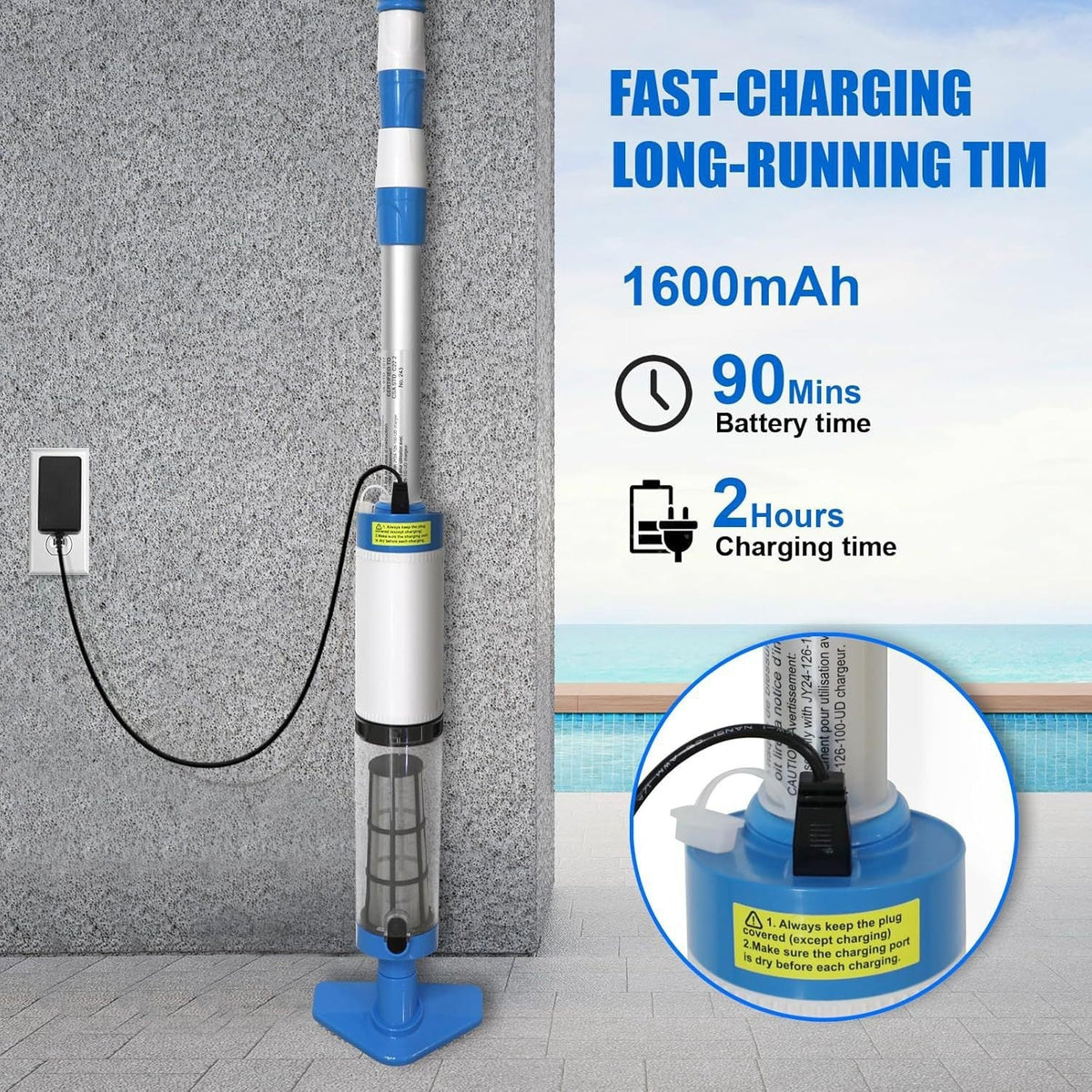 3 in 1 Cordless Rechargeable Pool Vacuum Cleaner
