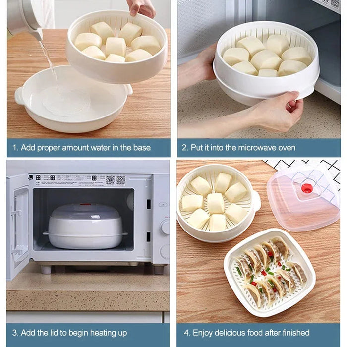 Standardized Recovery Containers Microwave Steam Cooking Container
