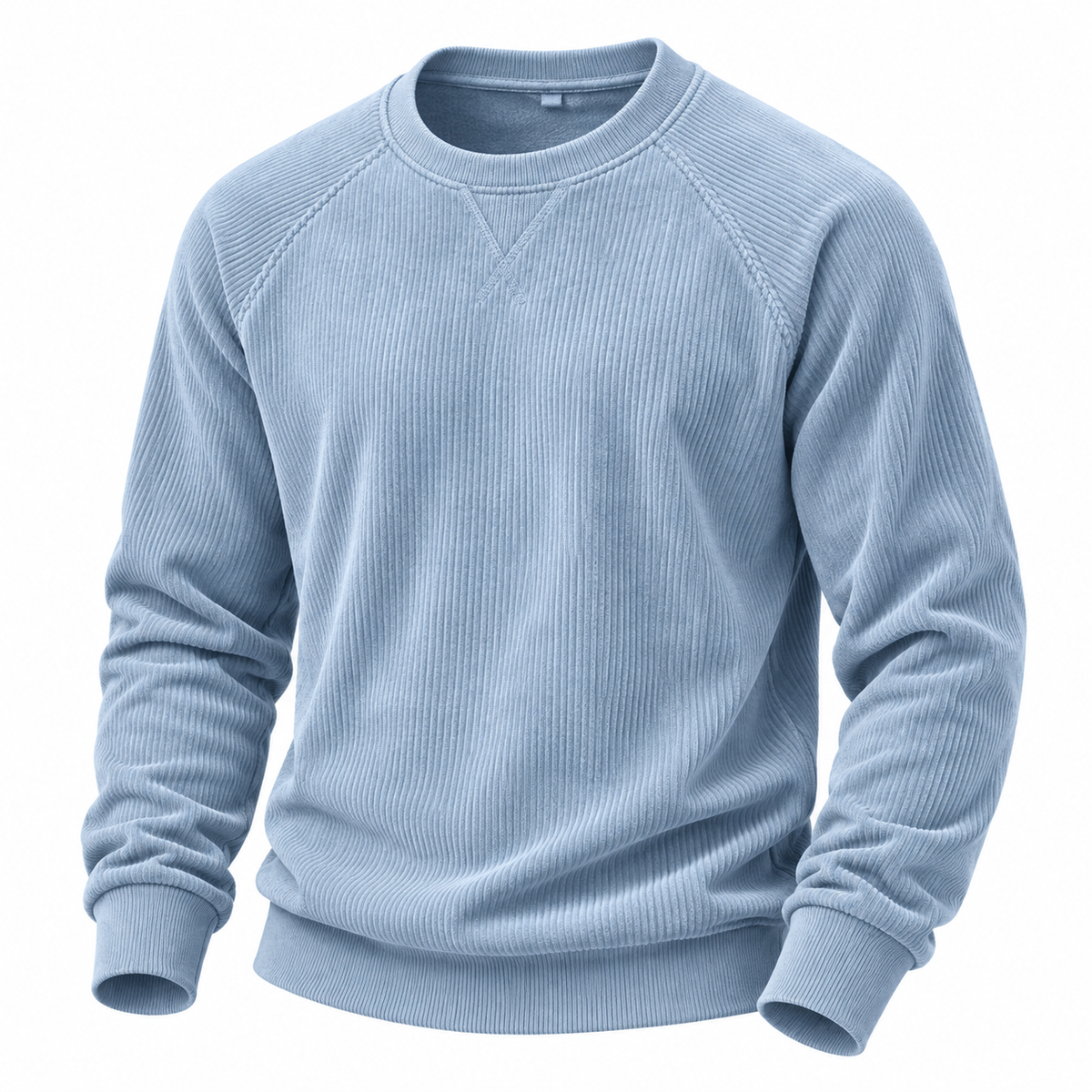 Textured Corduroy Crewneck Sweatshirt
