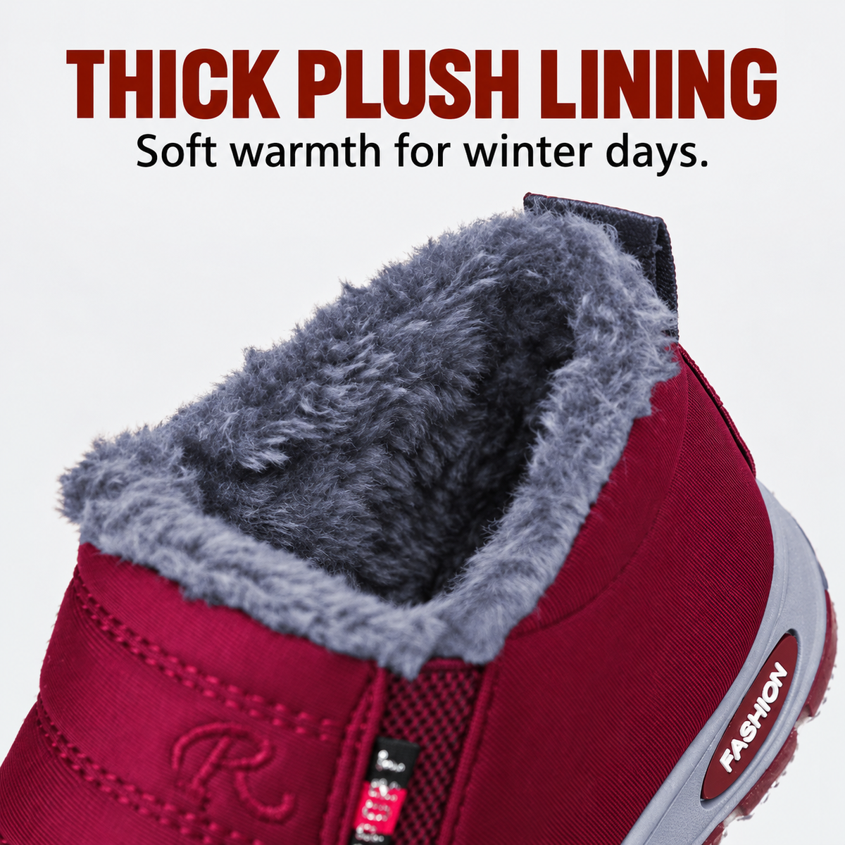 Women's Lunwick Winter Ankle Boots – Thick Plush Lining with Side Zipper & Cushioned Sole (US 4–12.5)