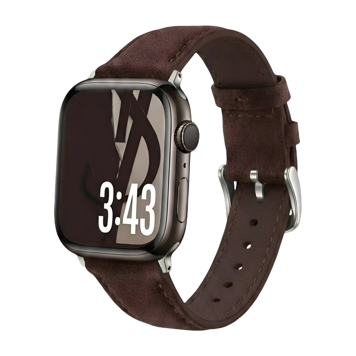 Split Leather Strap for Apple Watch, Smooth Finish, Pin Buckle, Mathilda Model