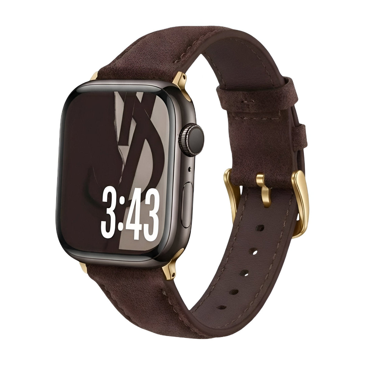 Split Leather Strap for Apple Watch, Smooth Finish, Pin Buckle, Mathilda Model