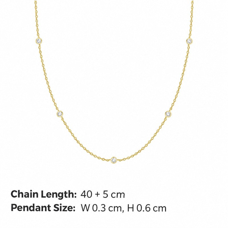 Minimalist Five Crystal Choker