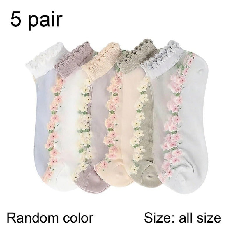 Sweet Lace Ruffle Socks