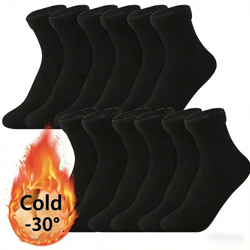Women's Heavyweight Fuzzy Closed Fast-Heating Underwear Socks