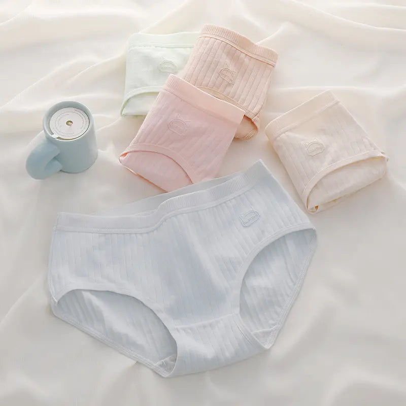 7-Piece Set Women's High-Waisted Antibacterial Cotton Panties