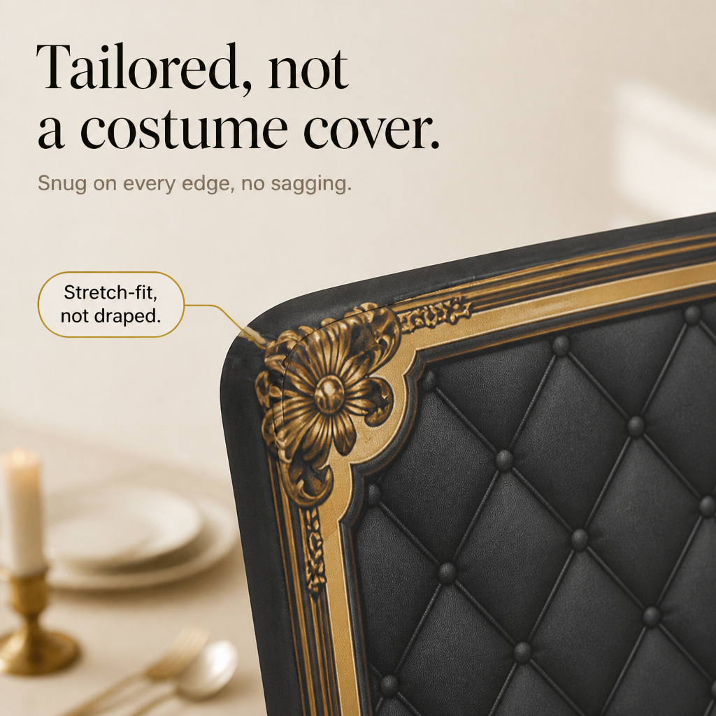Baroque Print Stretch Dining Chair Cover (6-pack)