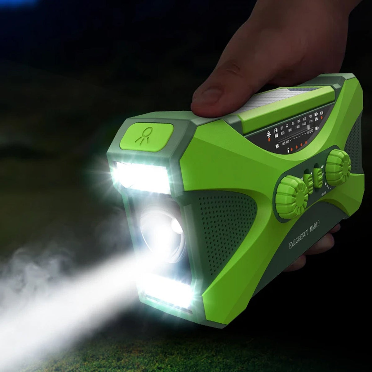 Emergency Radio with Hand Crank, Solar Panels, and NOAA Alerts
