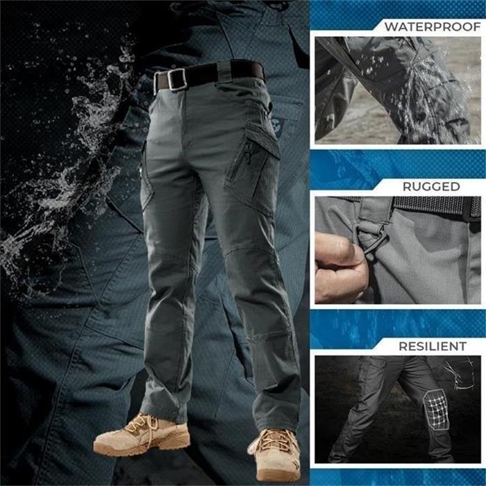 Men's Tactical Trousers with Waterproof and Windproof Protection for Outdoor Use