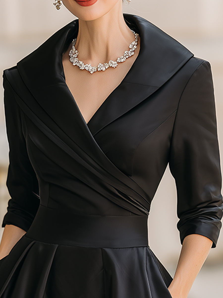 Coraline Elegant V-Neck Evening Dress