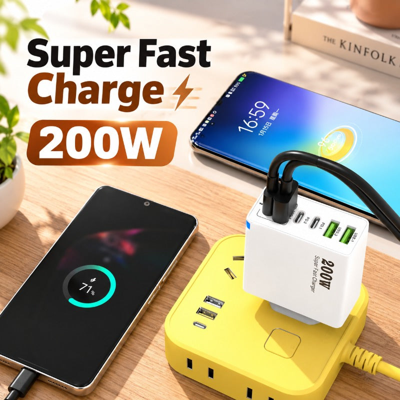 200W Six-Port Fast Charger