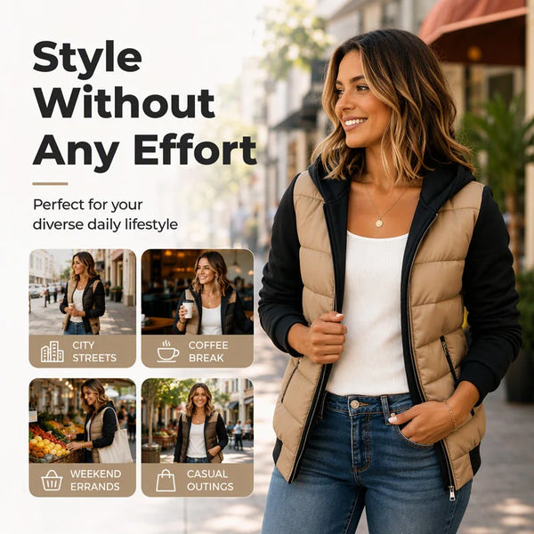 Women's Hooded Color-Block Jacket