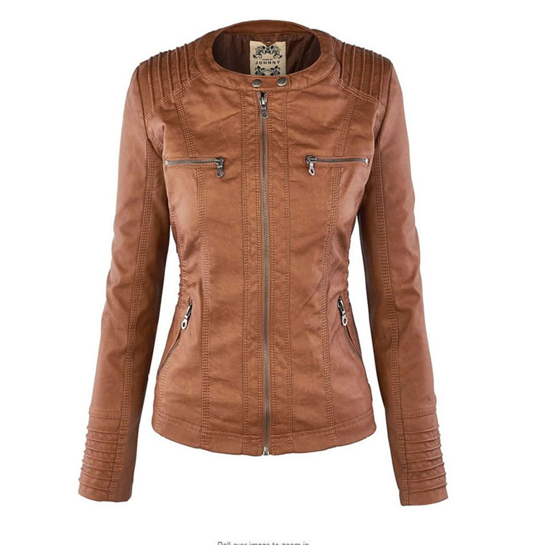 Moto Jacket with Removable Hood