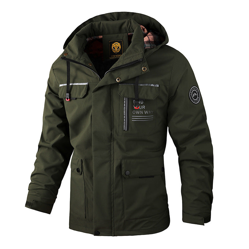 Autumn and Winter Men's Thick Warm Windproof and Waterproof Jacket