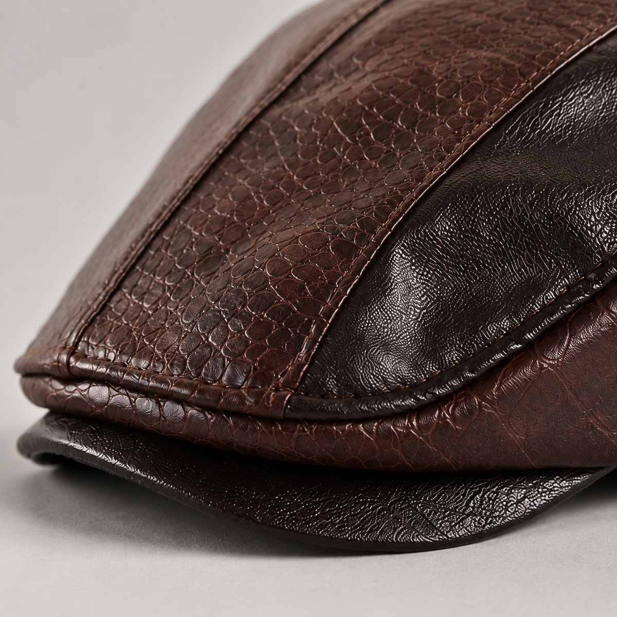 Classic Leather Flat Cap