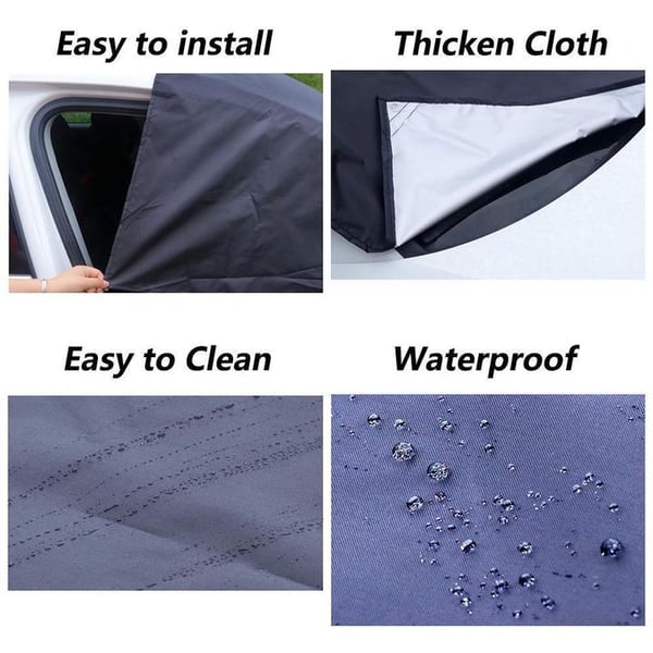 Windshield Anti-Snow & Anti-Frost Cover with Mirror Protection