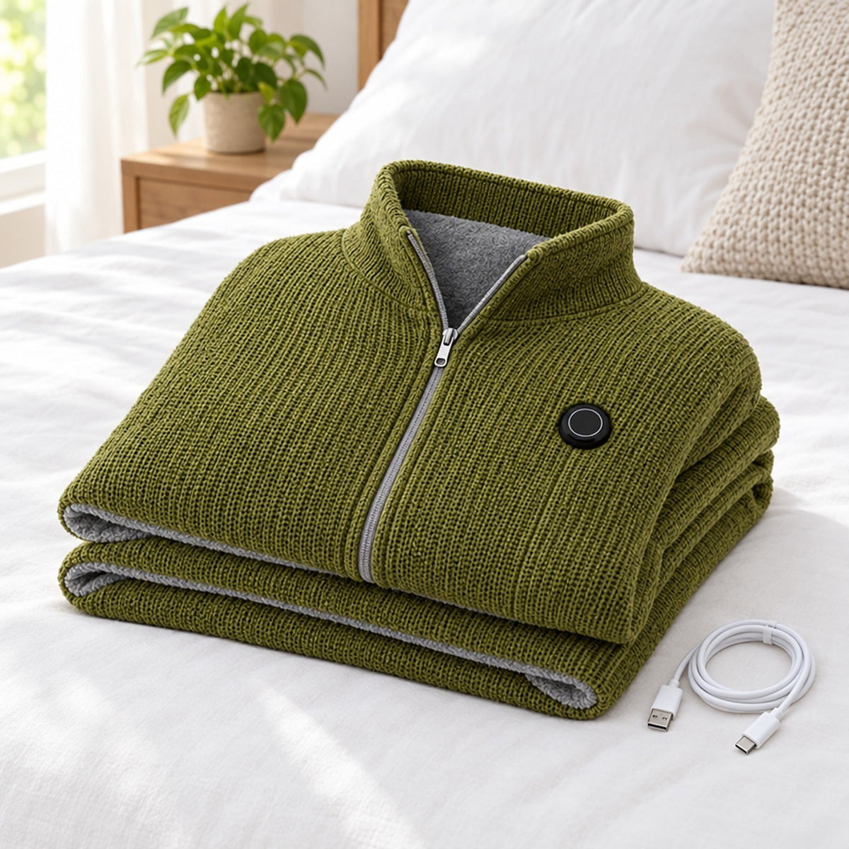 Electric Heated Shawl with USB – 3 Heat Settings, Machine Washable