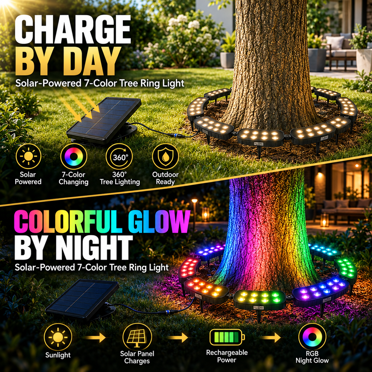 Solar RGB Landscape Ring Light