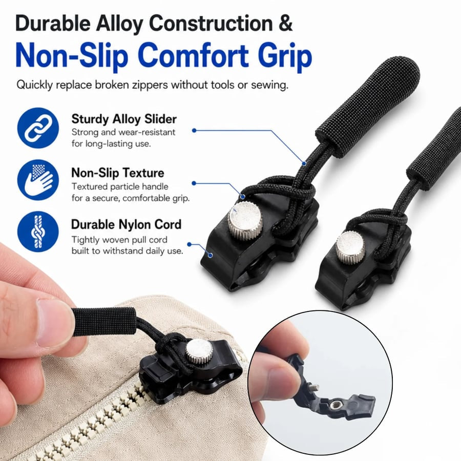 Universal Zipper Repair Tool | Instant Fix for Broken Zippers