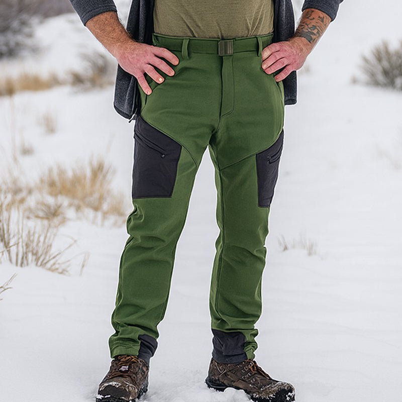 Men's Softshell Waterproof Outdoor Cargo Trousers for Winter