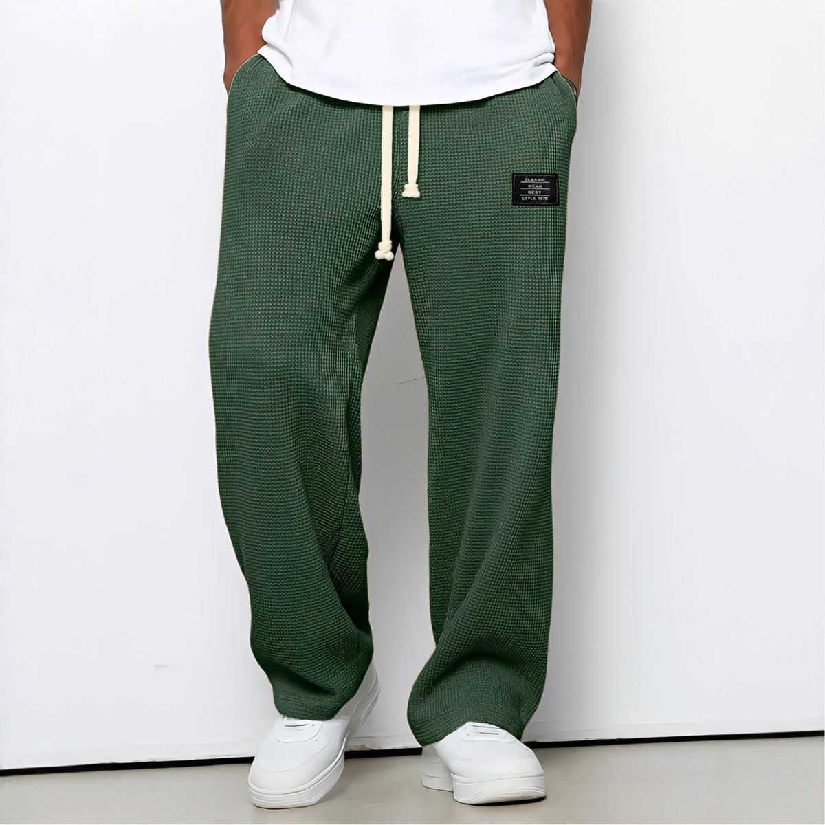 Comfortable Men's Trousers with Wide Fit and Adjustable Waistband