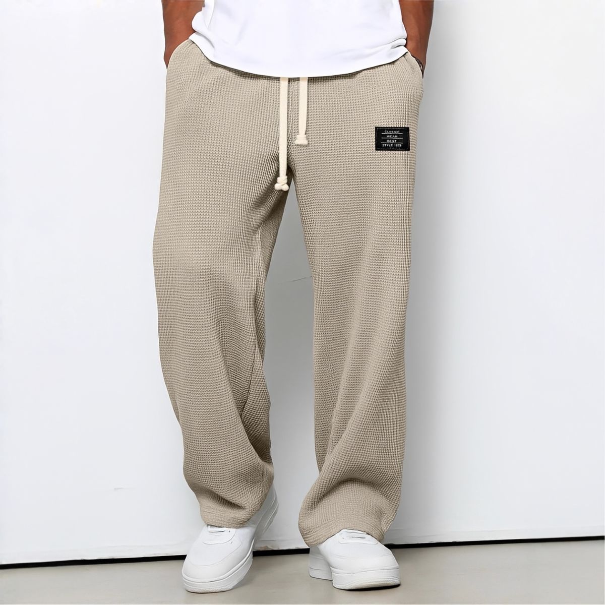 Comfortable Men's Trousers with Wide Fit and Adjustable Waistband