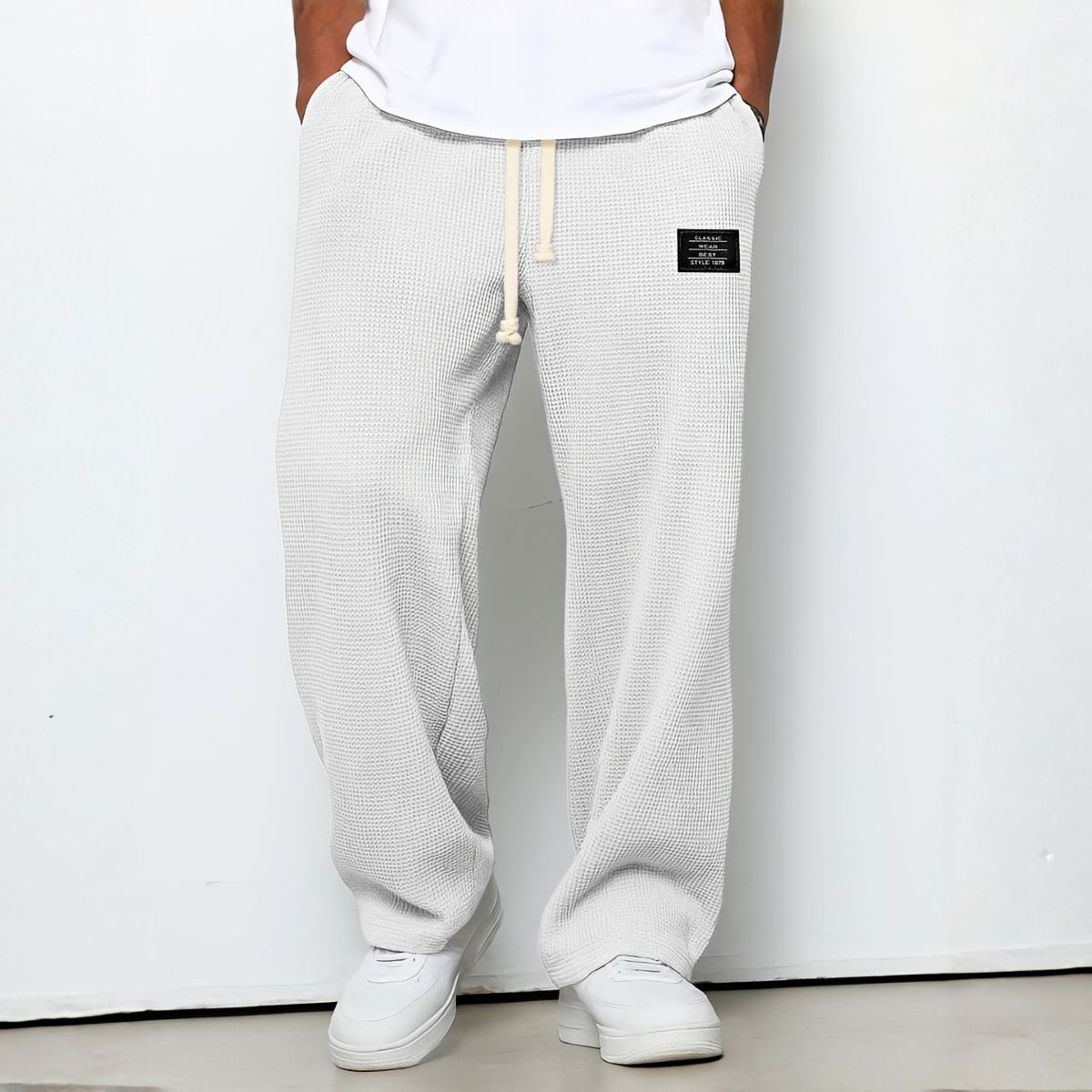 Comfortable Men's Trousers with Wide Fit and Adjustable Waistband