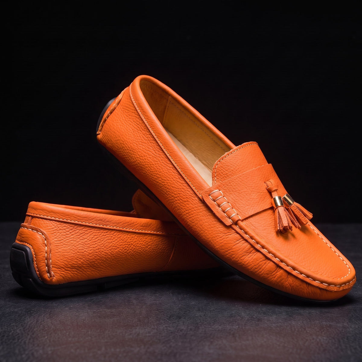 Ochre Tassel Loafers