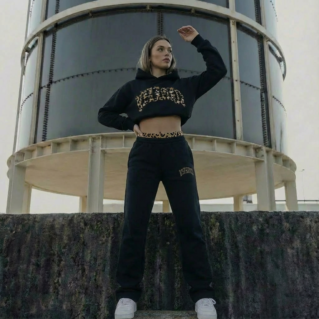 Leopard Lounge Set | Hoodie & Joggers with Leo Accent