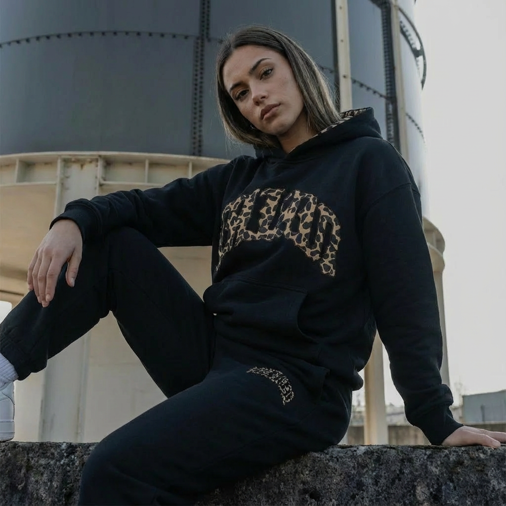 Leopard Lounge Set | Hoodie & Joggers with Leo Accent
